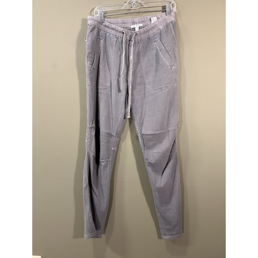 James Perse Mixed Media Joggers Gray Womens Sz 2 (4-6) Medium Sweatpants Comfort